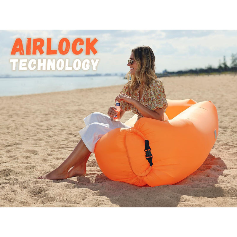 Inflatable Lounger Air Sofa Chair, Portable Waterproof Couch for Hiking, Picnics, Outdoor