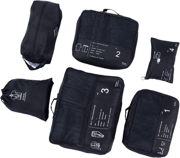 6-Piece Travel Packing Cubes Set - Space Saving Organizers for Suitcases and Luggage