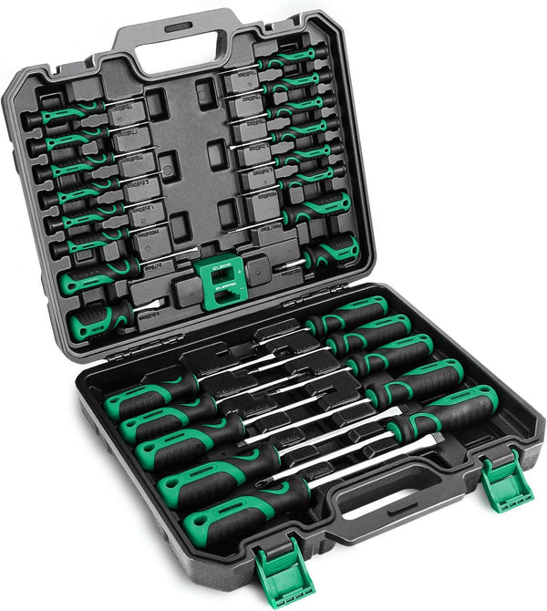 27-Piece Professional Screwdriver Set with Magnetizer and Demagnetizer