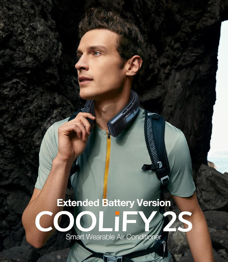TORRAS COOLiFY 2S Neck Air Conditioner, Portable Personal Cooler Neck Fan, App Control Rechargeable Neck Fans,Idea Gifts for Women & Men.