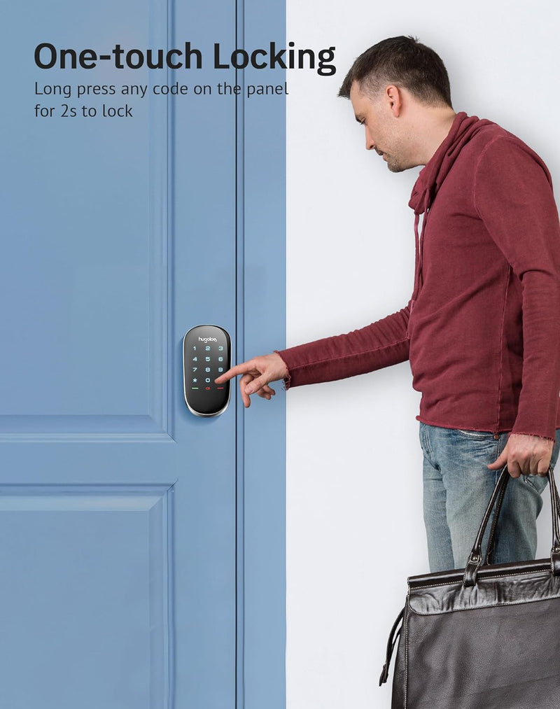 Hugolog Smart Electronic Deadbolt Door Lock with Digital Touchpad