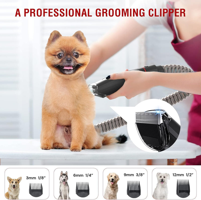 DOGCARE 6-in-1 Modern Grooming Kit with Vacuum, Cat & Dog Clippers & Vacuum