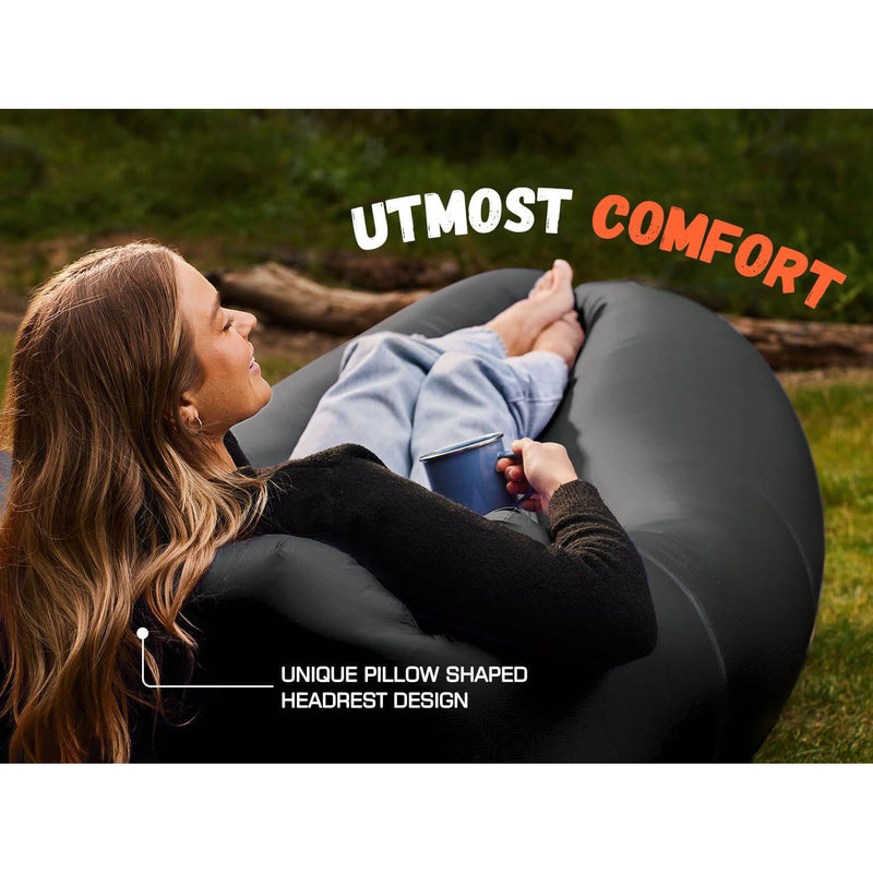 Inflatable Lounger Air Sofa Chair, Portable Waterproof Couch for Hiking, Picnics, Outdoor