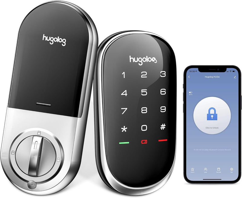 Hugolog Smart Electronic Deadbolt Door Lock with Digital Touchpad