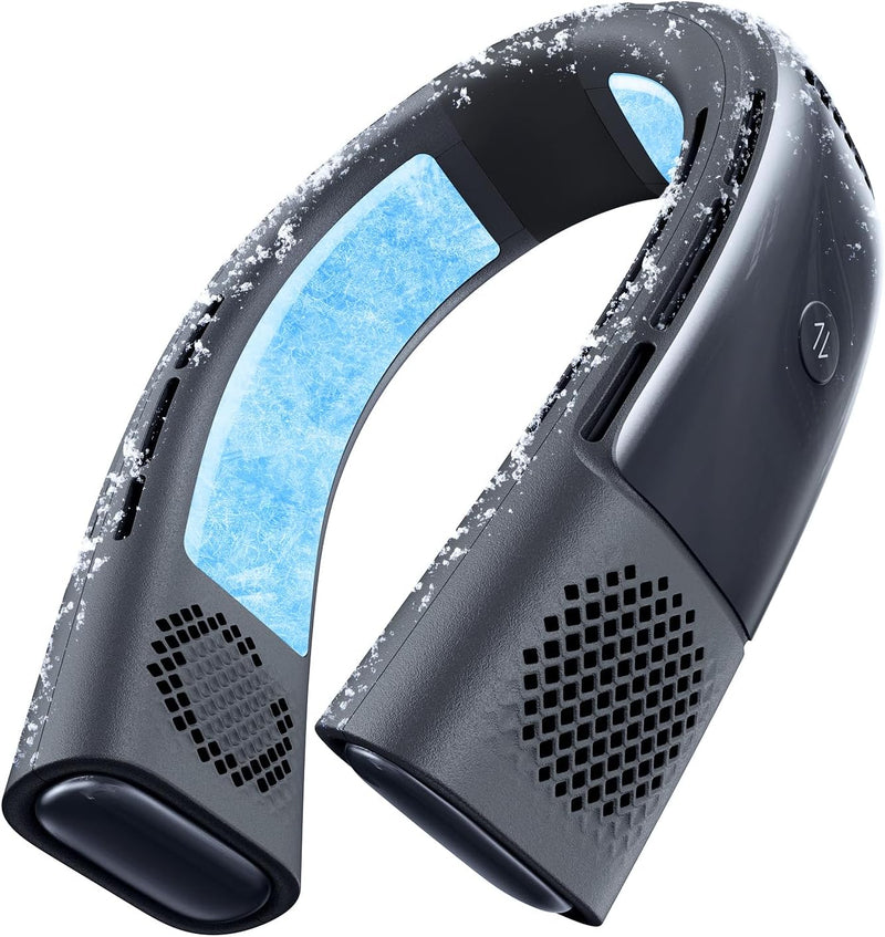 COOLIFY 2 Neck Air Conditioner, Portable Personal Cooler Neck Fan,Portable Personal Cooler and Heater Strong Wind,Idea Gifts for Women & Men