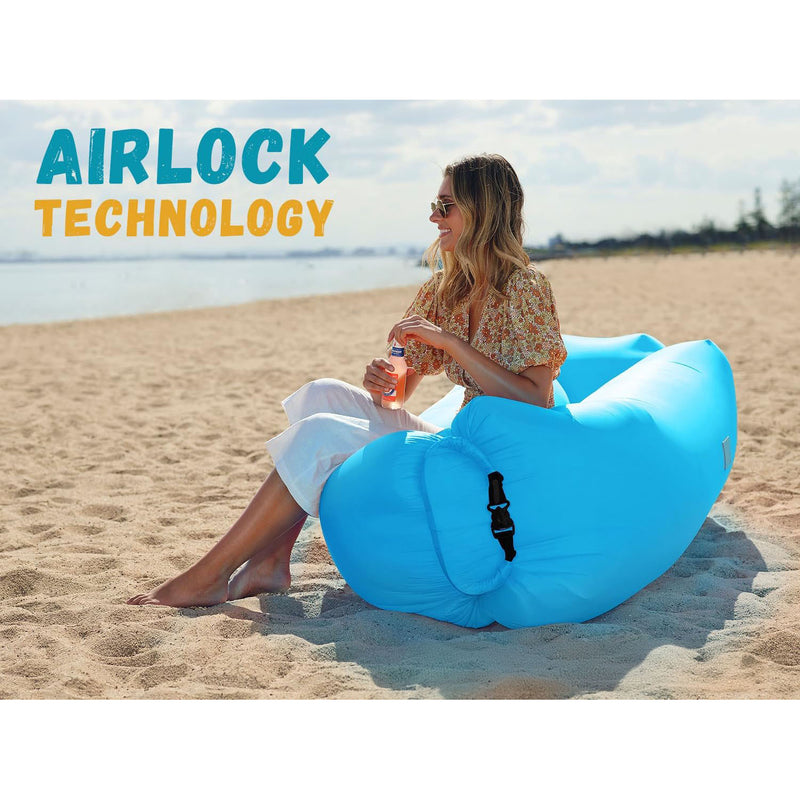 Inflatable Lounger Air Sofa Chair, Portable Waterproof Couch for Hiking, Picnics, Outdoor