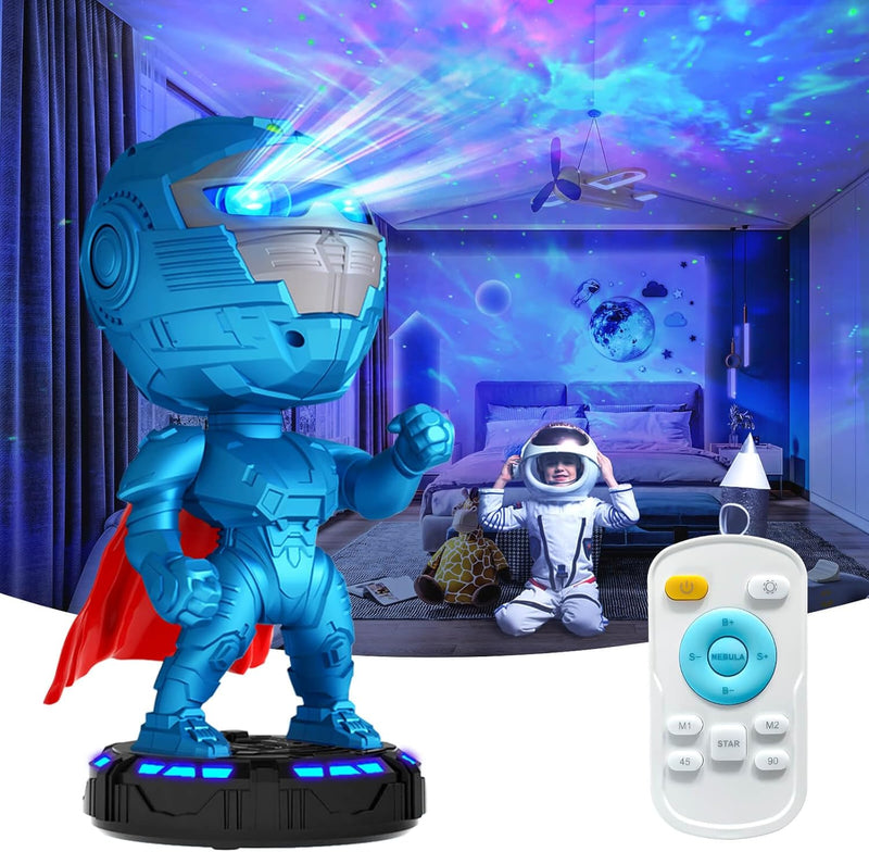 Star Galaxy Projector with Bluetooth Playback, Robot Star Projector for Room Decor, Timer, and Remote Control