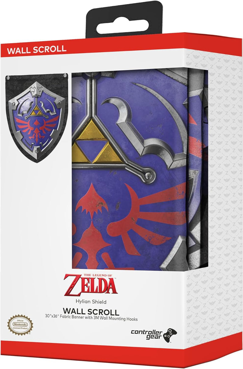 Controller Gear The Legend of Zelda Official Nintendo Hylian Shield Wall Scroll