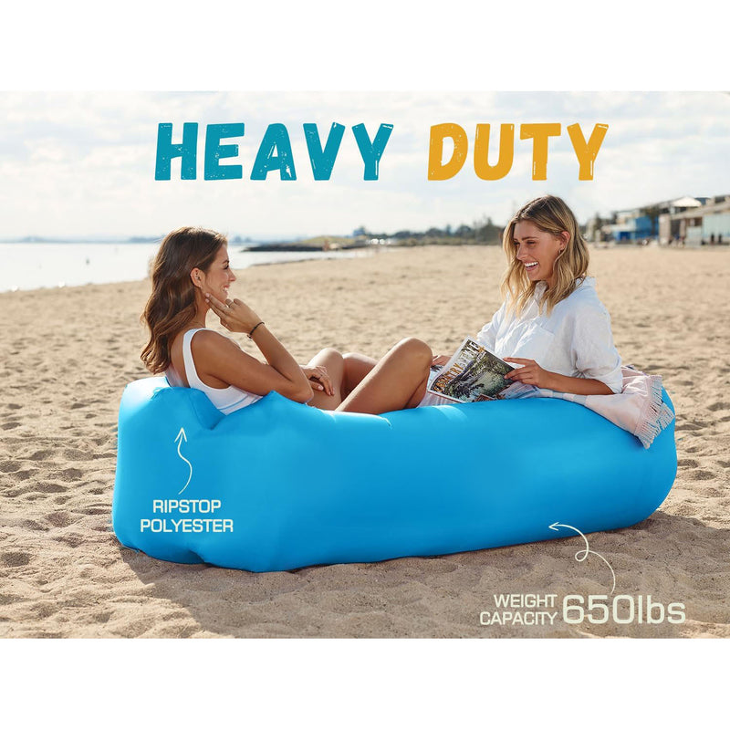 Inflatable Lounger Air Sofa Chair, Portable Waterproof Couch for Hiking, Picnics, Outdoor