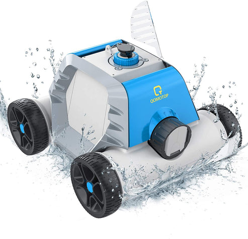 Robotic Pool Cleaner, Cordless Automatic Pool Cleaner with 5000mAh Rechargeable Battery, 90 Mins Working Time, IPX8 Waterproof, Ideal for In-Ground/Above Ground Swimming Pool
