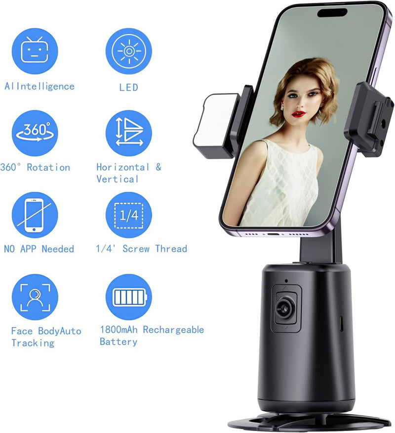 Unitedtime Auto Face-Tracking Tripod for Smartphone with No App Required