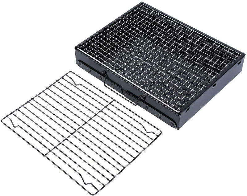 Folding Portable Barbecue Charcoal Grill (13.8" x 10.2" x 7.9")