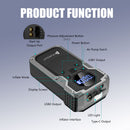 Jump Starter with Air Compressor, 2000A Portable Car Battery Booster (6.0 Gas/2L Diesel) with 150PSI Auto-Shutoff Tire Inflator, 12V Supersafe Lithium Jump Box Car Battery Jumper Starter,Idea  Halloween Thanksgiving Day Gifts