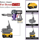 LONG FIT Replace for DeWalt 20V and M-18 18V Li-ion Battery Converted to Dyson V7+V8 Battery, Use for Dyson V7+V8 Series (Only Compatible with Original 4.0+ah Batteries Capacity)