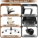 Executive Office Chair w/Flip-Up Arms Managerial Home Desk Chair w/Lumbar Support Adjustable PU Leather Ergonomic Computer Chair