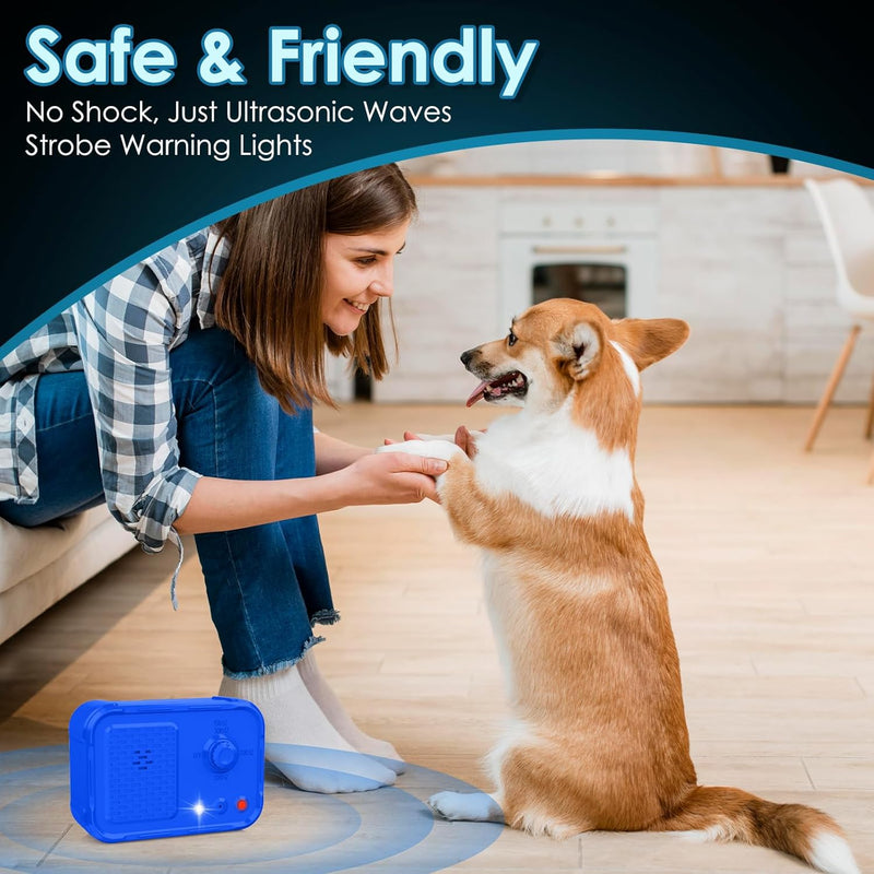 Anti Barking Device for Dogs, 3 Adjustable Levels, Rechargeable Ultrasonic Dog Bark Deterrent Devices