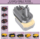 LONG FIT V6 Battery Adapter Replace for Dyson Compatible with Dewalt 20V & Milwaukee 18V Li-ion Battery, Use for Dyson V6 Series Vacuum Cleaners Animal Absolute