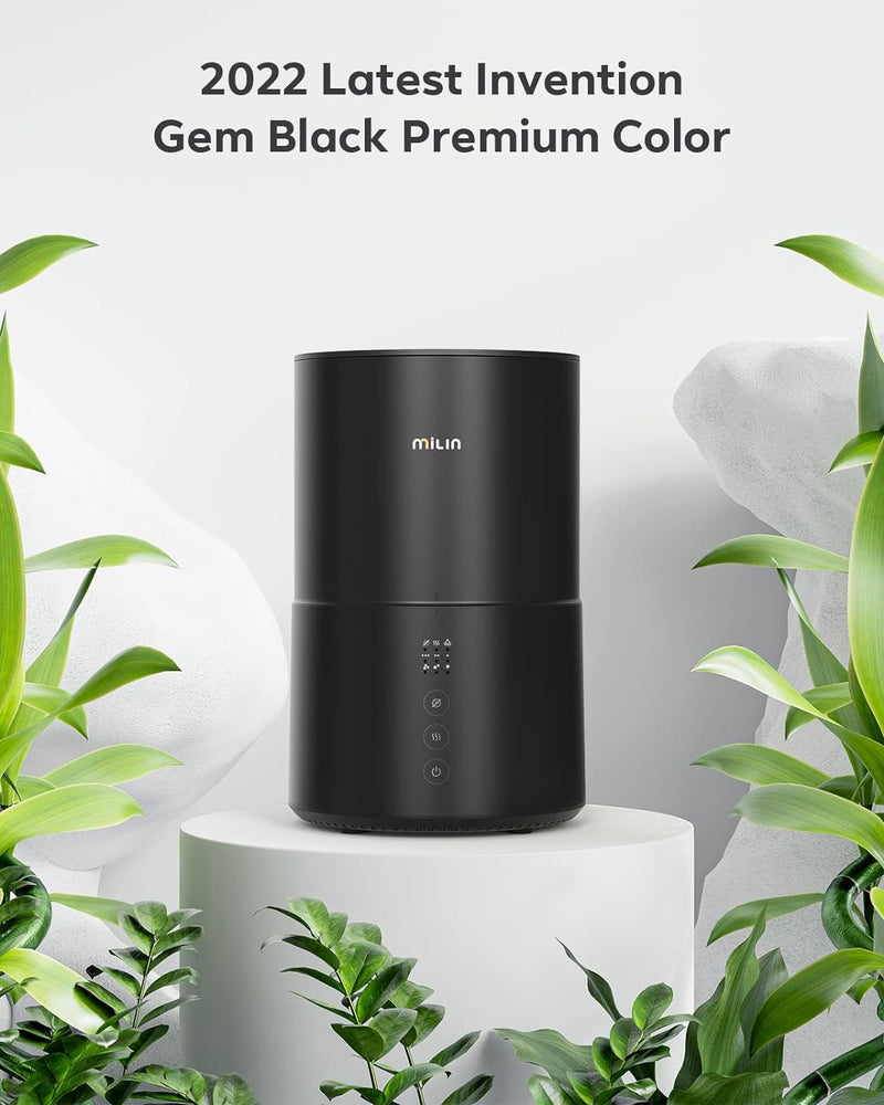 Humidifiers for Bedroom Large Room, Ultrasonic Cool Mist Humidifier, 2L Top Fill Humidifier with Essential Oil Diffuser