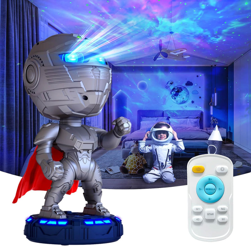 Star Galaxy Projector with Bluetooth Playback, Robot Star Projector for Room Decor, Timer, and Remote Control