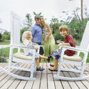 Patio Oversized Rocking Chair Outdoor, Weather Resistant, Low Maintenance, High Back Front Porch Rocker Chairs 385lbs Support