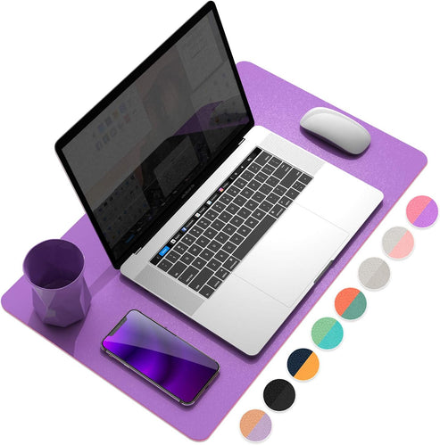Multifunctional Office Desk Pad, Ultra Thin Waterproof PU Leather Mouse Pad, Dual Use Desk Writing Mat for Office/Home