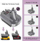 Replace for Dyson Compatible with Dewalt 20V & Milwaukee 18V Li-ion Battery Converted to Dyson V6 Battery, Use for Dyson V6 Series Vacuum Cleaners Animal Absolute