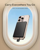 5000mAh Magsafe Power Bank Charger with Built-In USB C or Lightning Cable