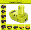 Battery Adapter for Replace for Dewat to Ryobi 18 Volt Battery and M-18 to Ryobi 18V Battery, Convert Dewat 20V or M-18 18V Battery to RYB One+ Lithium-ion Battery