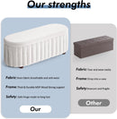 Storage Ottoman Bench, 46 Inch Upholstered Bench & Ottoman with Larger Storage Space, Bed Bench with Safety Hinge, End of Bed Storage Bench for Bedroom, Living Room, Entryway, Closet