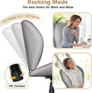 Criss Cross Chair with Wheels, Wide Cross Legged Office Chair Armless Comfy Desk Chair with Tall Back Vanity Chairs with Stress Relief Curved Design Seat for Bedroom & Office & Home Grey