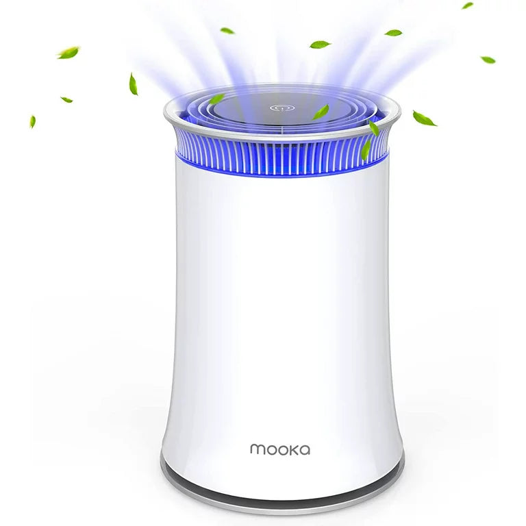 MOOKA Air Purifier for Rooms up to 540sqft with True HEPA & Activated Carbon Filters