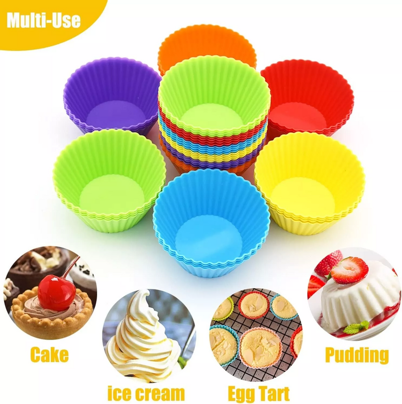 24Pack Silicone Cup Cake Molds