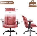 Criss Cross Chair with Wheels & Flip Arms, Wide Cross Legged Office Chair with Adjustable Tilt Criss-Cross Desk Chair with Lumbar Support for Home Office, Bedroom, Apartment Gray