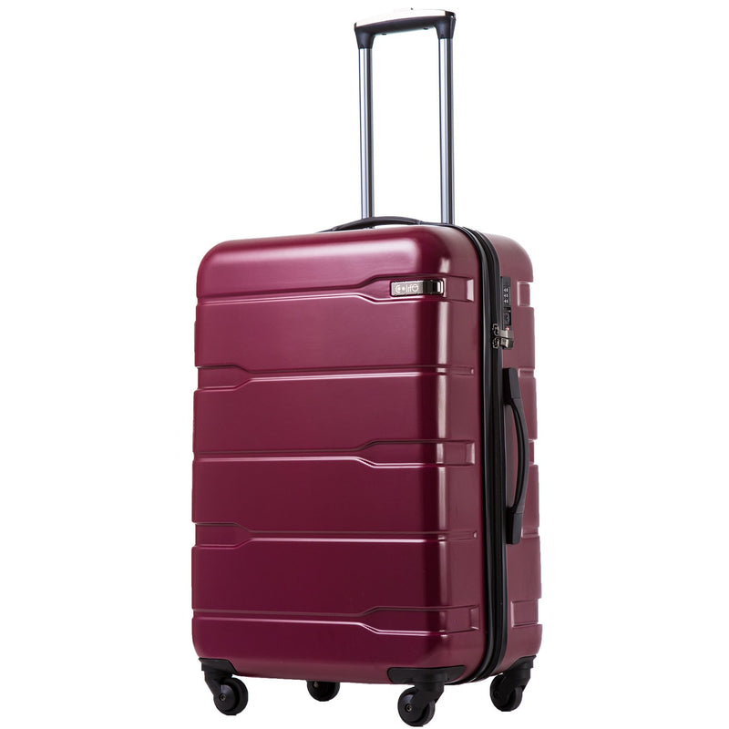 Coolife Hardside Spinner Luggage Suitcase with Built-In TSA Lock (3 Sizes)