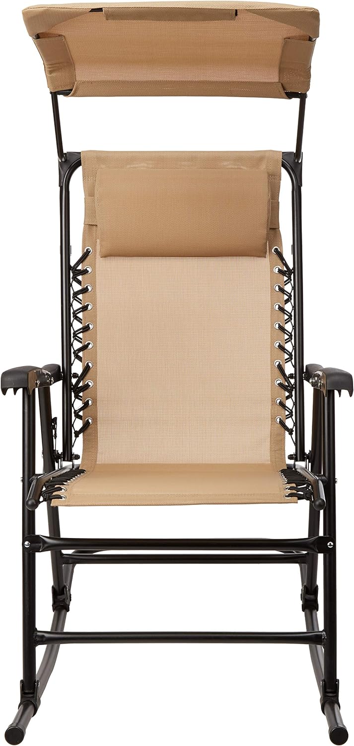 Amazon Basics Foldable Rocking Chair with Canopy
