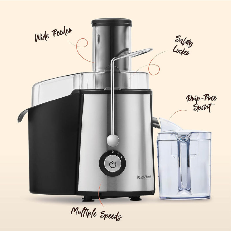 Centrifugal Juicer 700W Juice Extractor Juicing Machine, 3" Wide Feeder for Whole Fruits, Vegetable, with Micro-Mesh Filter Easy to Clean