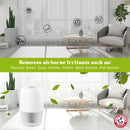 Arm & Hammer Allergen Defense 2-in-1 Desktop Air Purifier with HEPA Filter and Soft Night Light for Home and Office