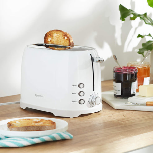 2 Slot Toaster with 6 Browning Settings and Removable Crumb Trays