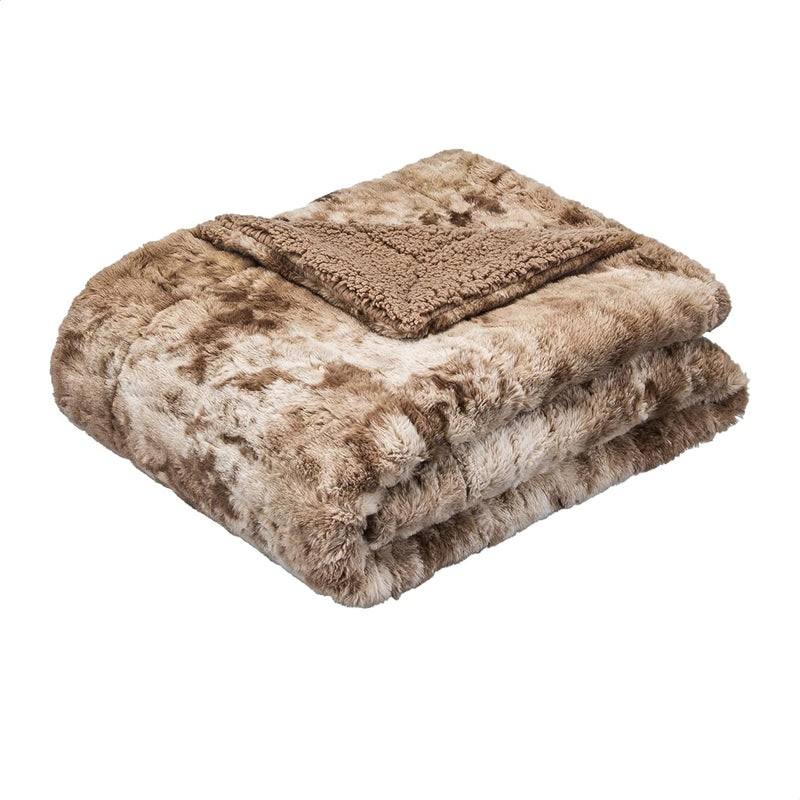 Faux Fur Sherpa Throw Blanket