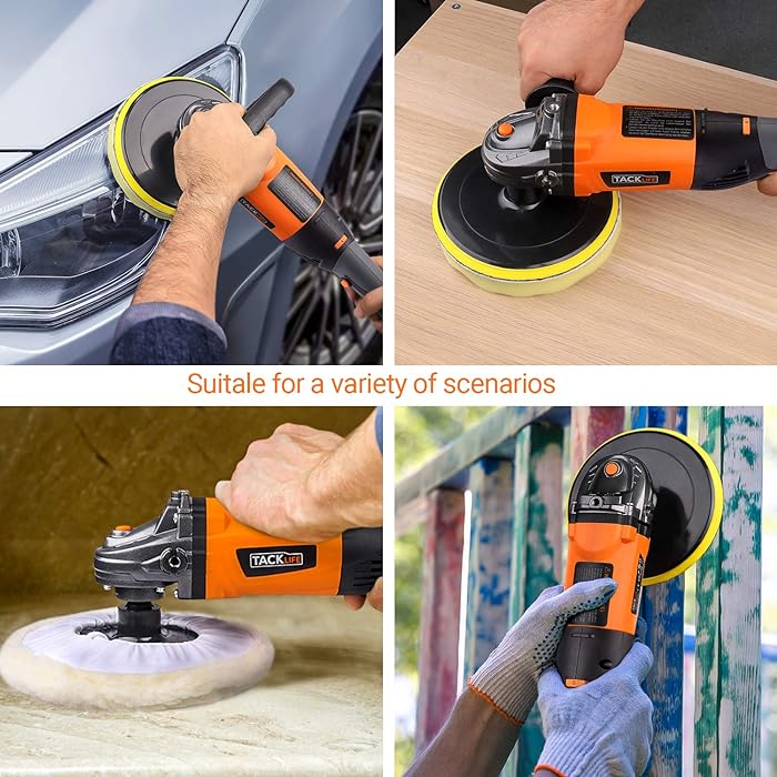 7-inch Buffer Polisher with 6 Variable Speeds from 1500~3500 RPM