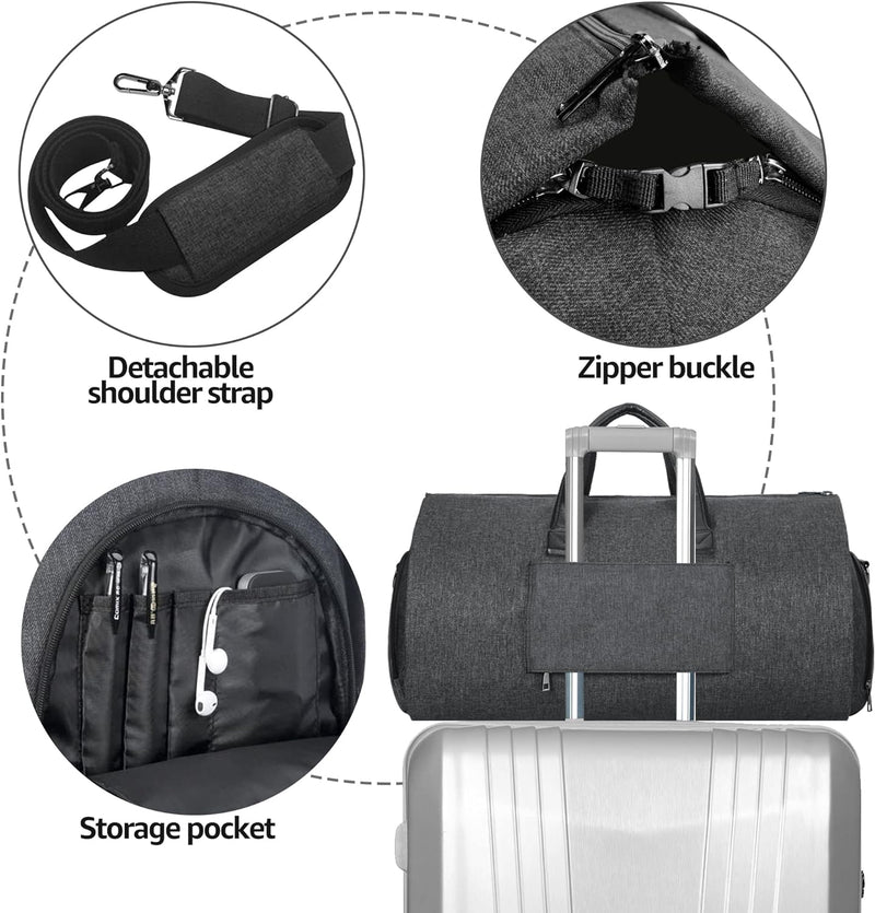Carry-on Garment Duffel Bag with Shoe Pouch