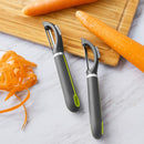 2-Piece Peeler Set, Soft Grip Handle, Grey and Green