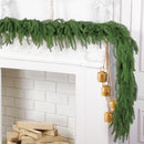 2 Pcs 6 Ft Artificial Norfolk Pine Garlands, Real Touch Winter Pine Garland, Green Artificial Greenery Garland for Table, Mantle, Wall, Indoor, Outdoor Christmas Decorations