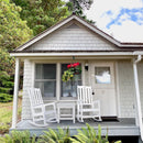 Patio Oversized Rocking Chair Outdoor, Weather Resistant, Low Maintenance, High Back Front Porch Rocker Chairs 385lbs Support