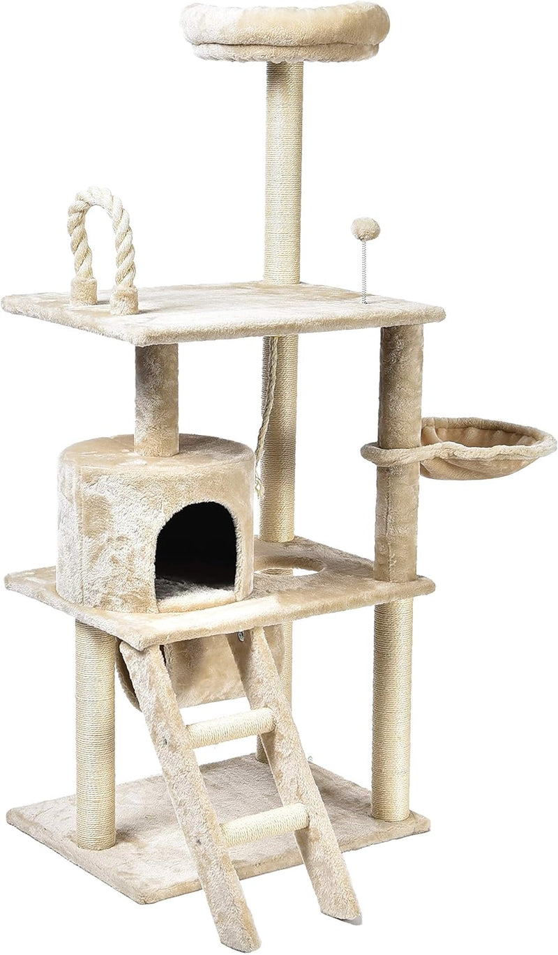 Multi-Level Cat Tree with Scratching Post And Step Ladder