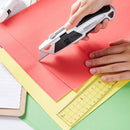 Heavy Duty Retractable Utility Knife with 3-Position Locking Blade, Auto-Load, Ergonomic Handle, 5 Replacement Blades