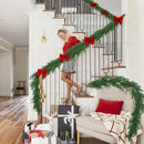 2 Pcs 6 Ft Artificial Norfolk Pine Garlands, Real Touch Winter Pine Garland, Green Artificial Greenery Garland for Table, Mantle, Wall, Indoor, Outdoor Christmas Decorations