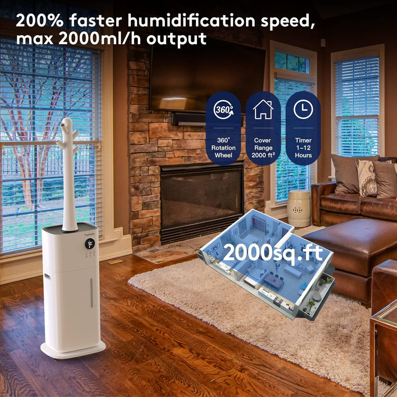 Extra Large Whole-House Humidifier with 5.4 Gallon Capacity & Adjustable 360° Nozzle