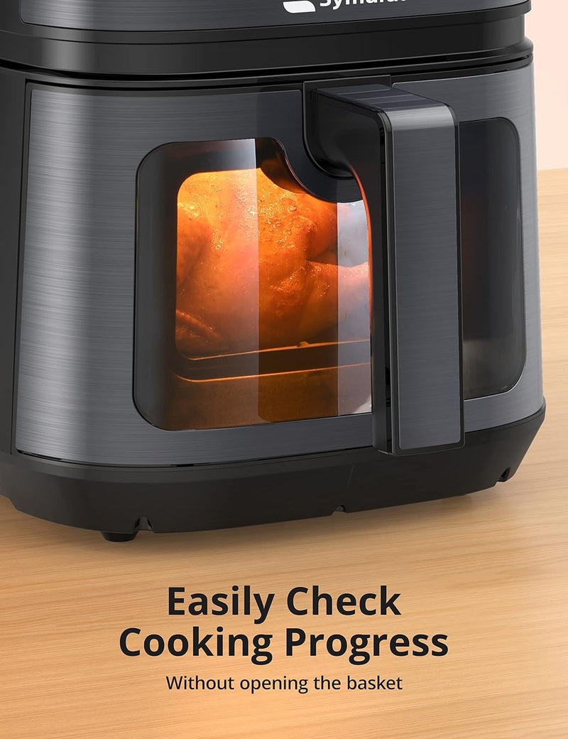 8-in-1 Air Fryer with 5.3 Quart Capacity, Visible Cooking Window and LCD Touch Screen