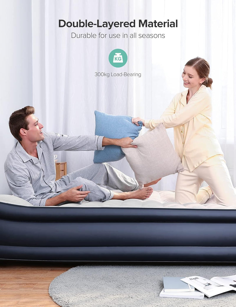 Full Inflatable Air Mattress with Built-in Pump